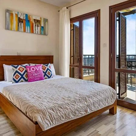 Beautiful Sea And Sunset Views From Ce13, Theseus Village, Aphrodite Hills Apartment