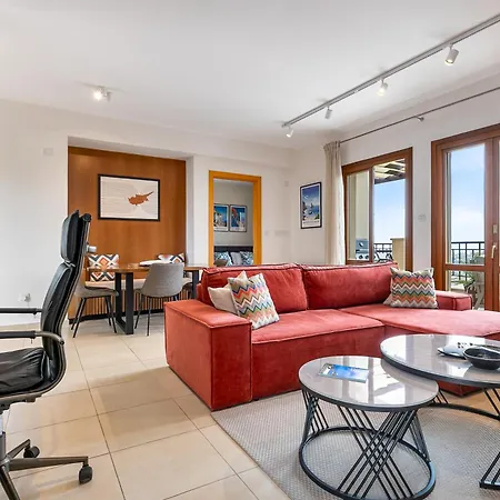 Apartment Beautiful Sea And Sunset Views From Ce13, Theseus Village, Aphrodite Hills *